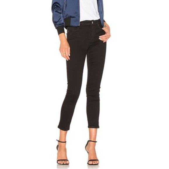 agolde sophie crop black